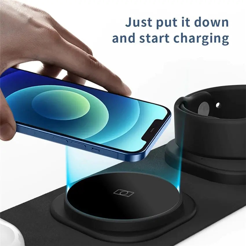 30W 3 In 1 Magnetic Wireless Charger Pad For iPhone